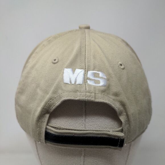 Biloxi Beach Mississippi Strapback Hat Tan OSFA Embroidered Bio-Domes - Picture 5 of 7